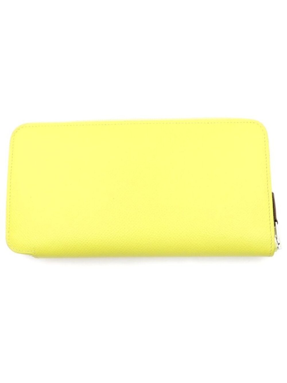 Hermes Azap Silkin Long Silk'in Long Round Zip Wallet Yellow